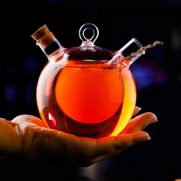 Creative Personality Crystal Wine Glass,Unique Double Cocktail Glass
