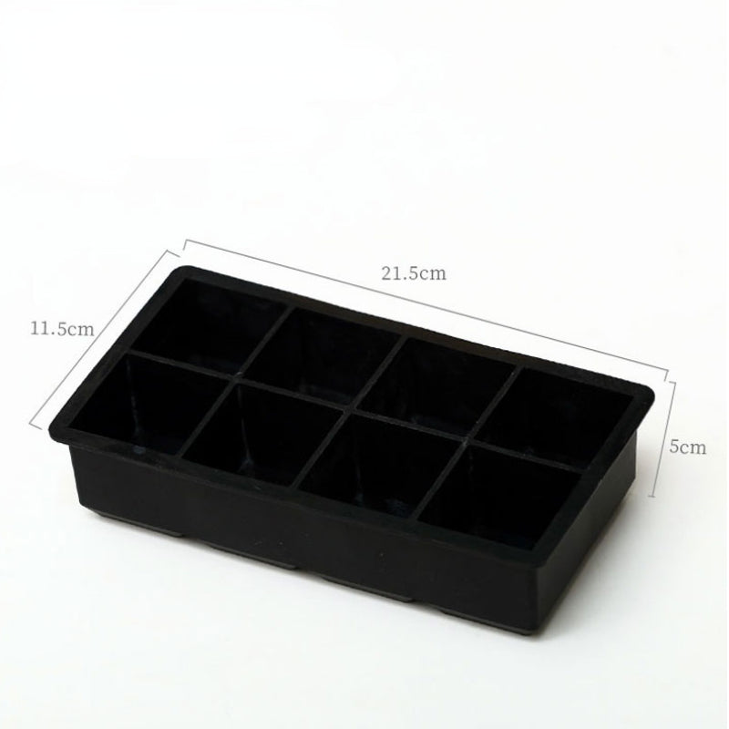 8 Grids Premium Ice Cube Trays, Food Grade Silicone Ice Ball Maker Mold,Large Square Ice Cube Molds