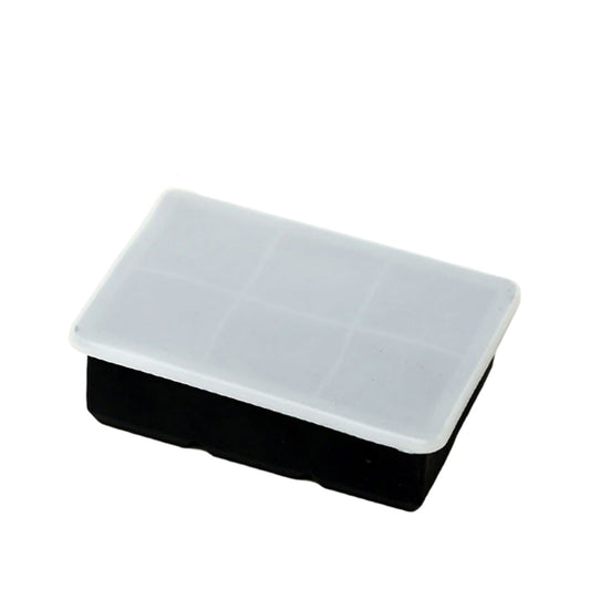 6 Grids Ice Mold with Lid,Bar Silicone Ice Cube Tray Square Ice Box