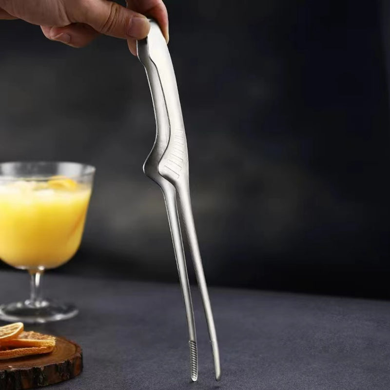 Stainless Steel Garnish Tongs Kitchen Tools Food Non-Slip Garnish Tongs for Bar