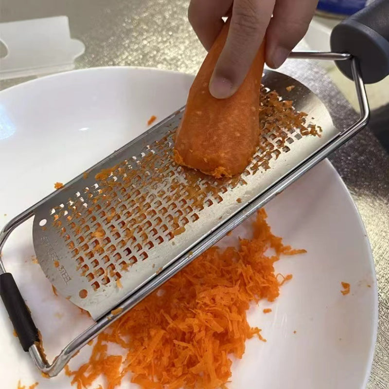 Kitchen Professional Cheese Chocolate Grater Durable Rust-Proof Lemon Zester Grater with Handle Stainless Steel Vegetable Grater