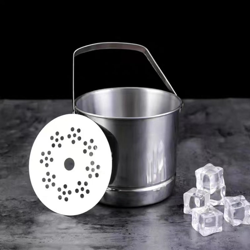 1L Stainless Steel Ice Bucket Champagne Beer Red Wine Ice Bucket Creative Ice Bucket for Bar