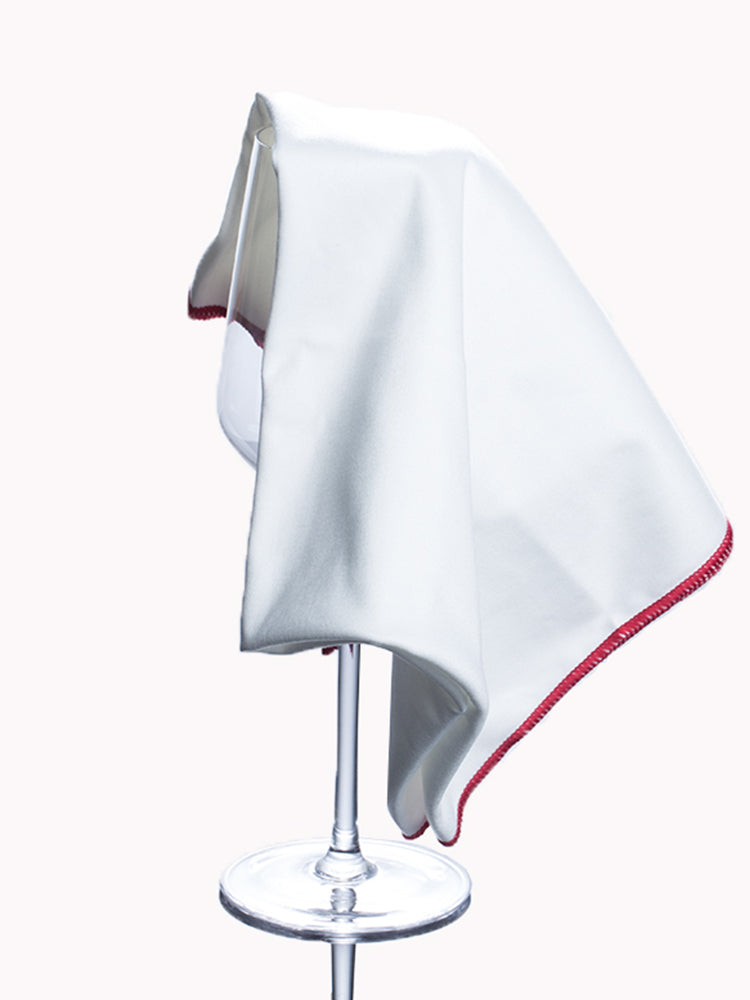 White Crystal Microfiber Cleaning Cloth Wipe,Professional Crystal Glass Red Wine Glass Cleaning Cloth
