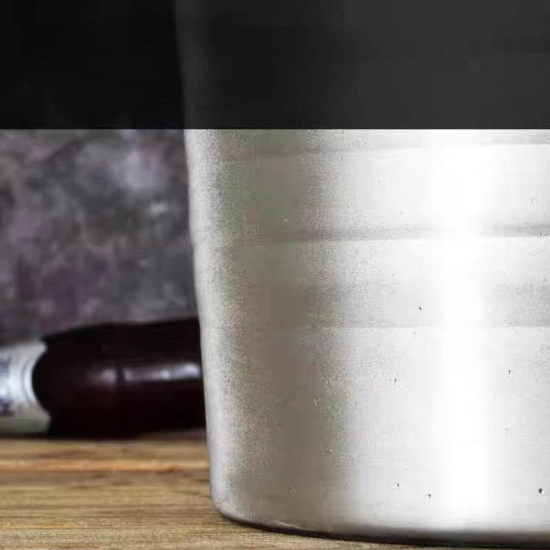 Hammered Ice Bucket Silver Stainless Steel Beverage Wine Chilling Bucket for Bar