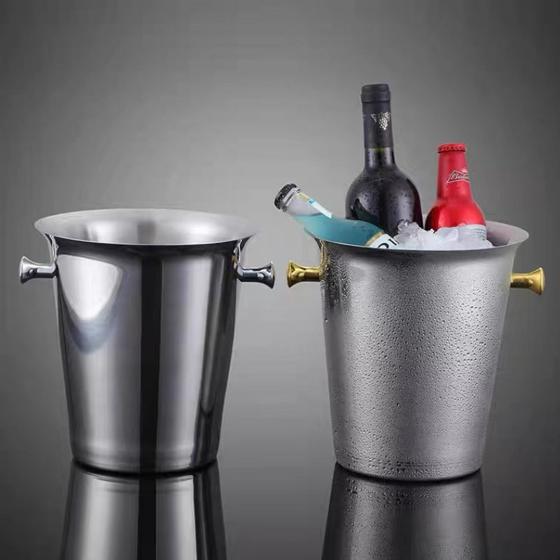 Hotel Restaurant Buffet Display Ice Bucket Stainless Steel Ice Bucket Beer Champagne Bucket