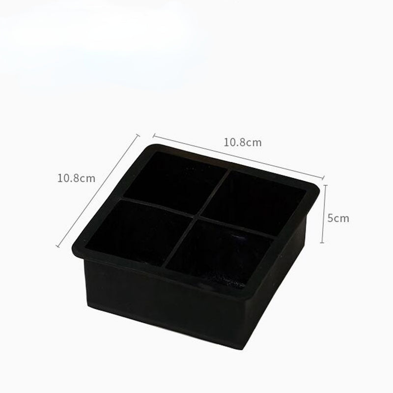 4 Grids Ice Mold,Ice Cube Trays Silicone Whiskey Ice Ball Mold