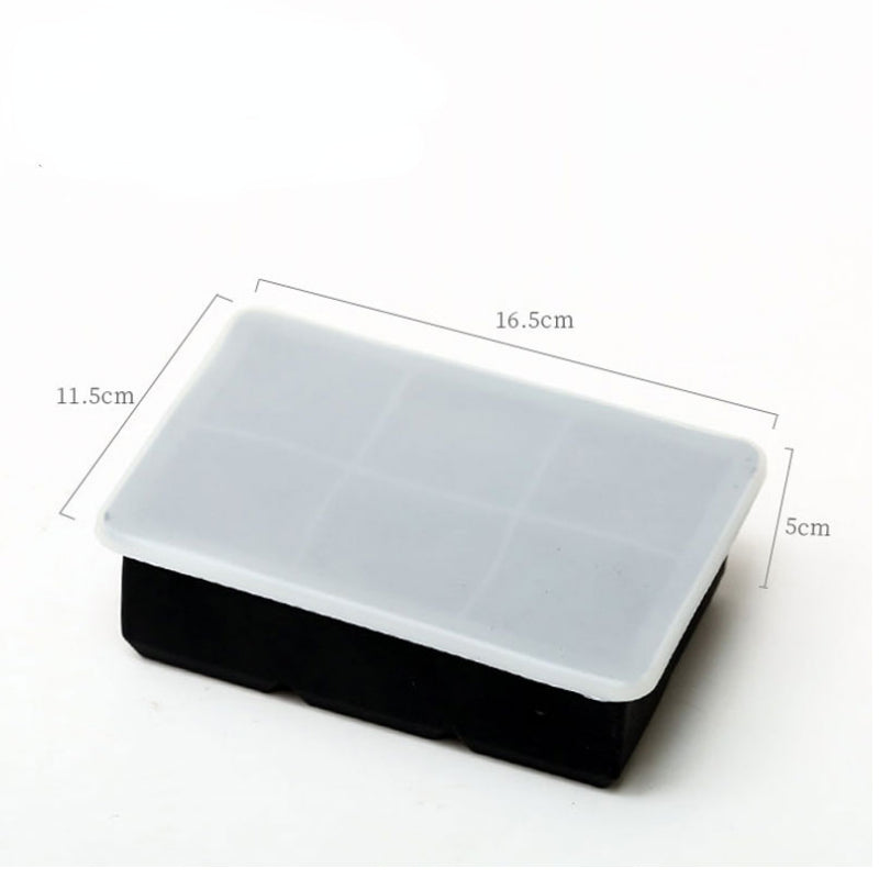 Ice Cube Tray With Lids Large Size Silicone Flexible 8 Cavity Ice Maker, Bar Mix silicone ice cube tray ice Box with Lid