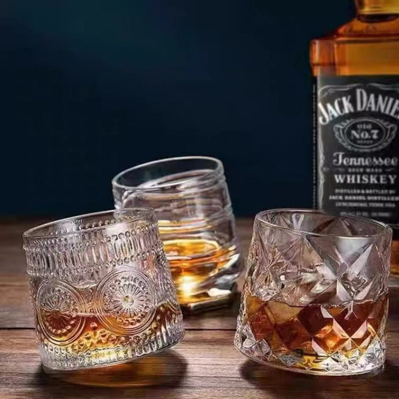 250ML-Slanted Rocking Whiskey Glass