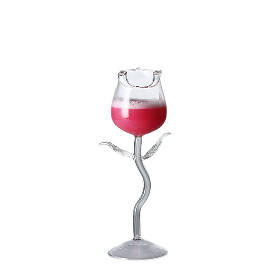 150 ML Cute Rose Flower Design Wine Glass,Unique Creative Rose Shaped Goblet Wine Glass