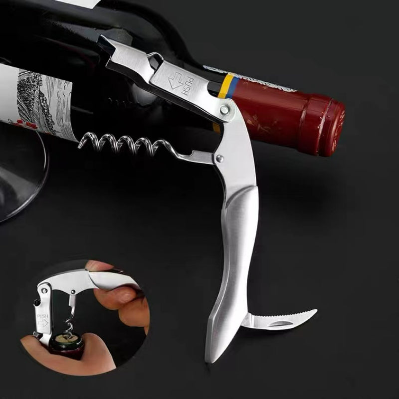 Custom Stainless Steel Wine Opener Wine Bottle Opener Boomerang Folding Waiters Opener