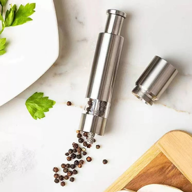 Bartender Professional Pressed Stainless Steel Pepper Sea Salt Grinder