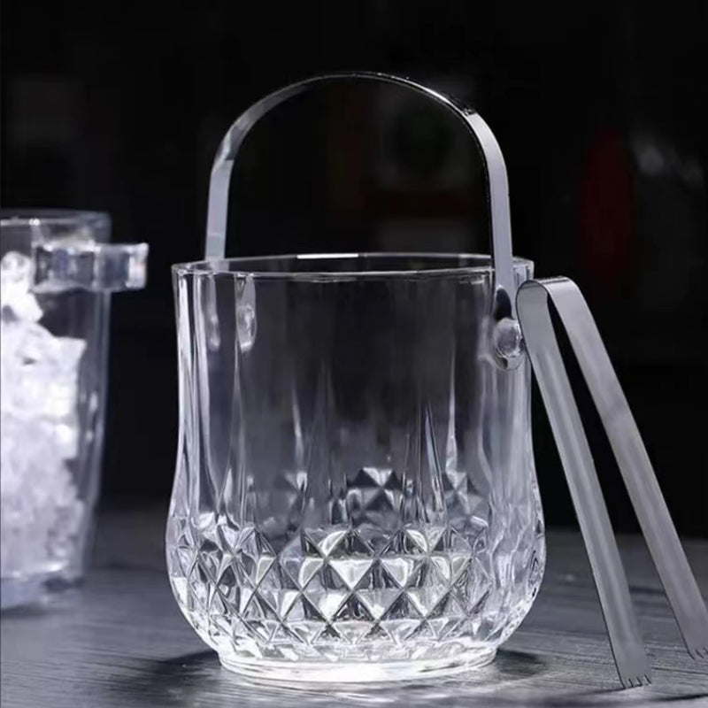 Diamond Shaped Glass Ice Bucket for Bars