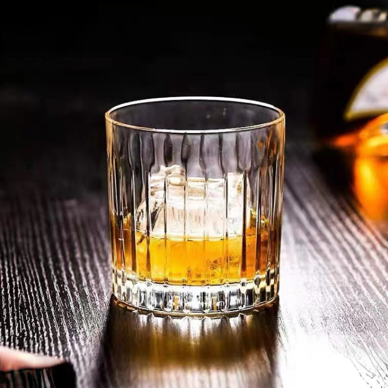Crystal Striped Whisky Glass Tumbler Cup Personalized Bar Vodka Shot Glasses