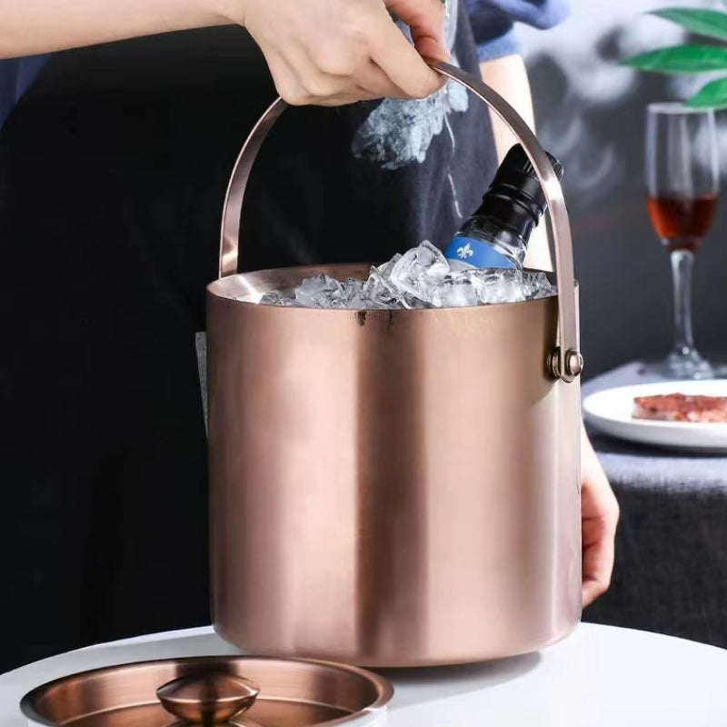 Fancy Stainless Steel Ice Bucket Customized Classy Metal Champagne Ice Bucket for Bar