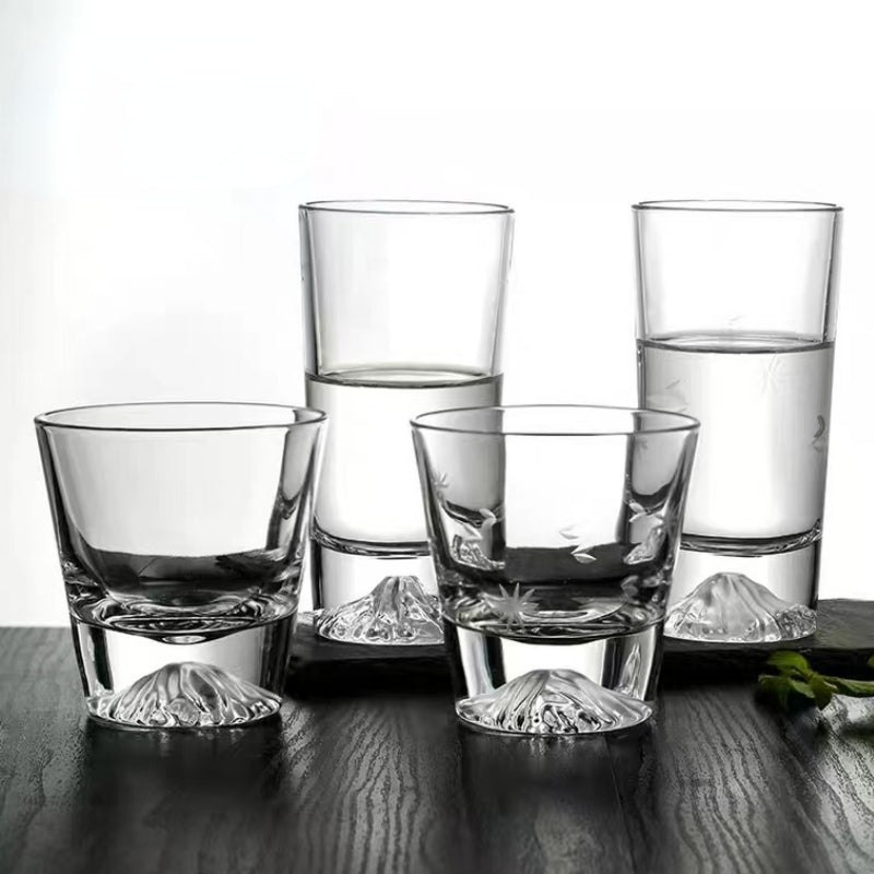 Snow Mountain Handmade Creative Fujiyama Crystal Whiskey Drinking Glass Tumbler Cup