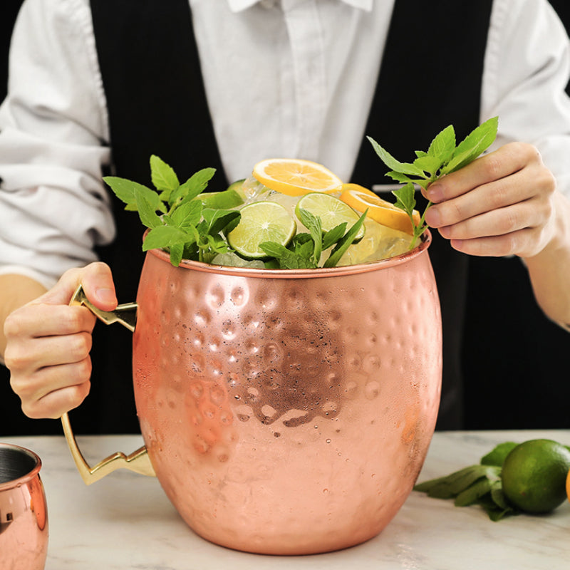 Large Size 5000ML Copper plated Russian Moscow Mule Mugs for Mojitos, Caipirinhas, and More