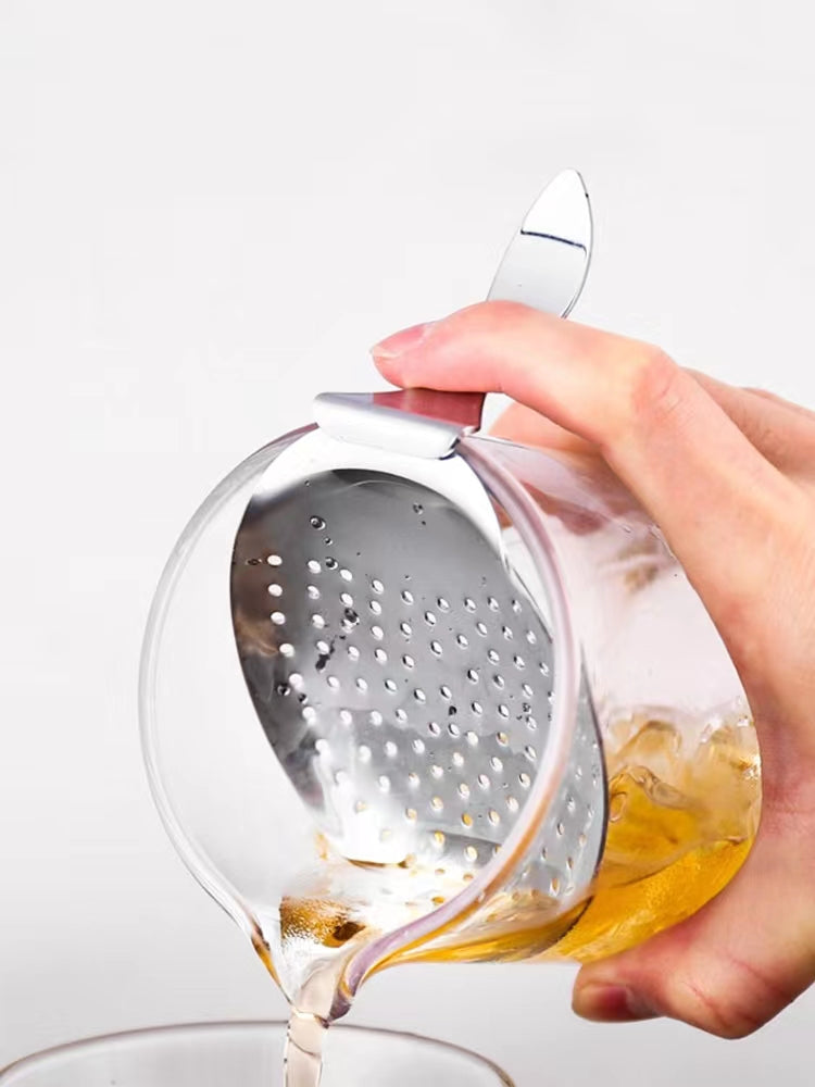 Bent Handle Julep Strainer - Stainless Steel Commercial Cocktail  Polished Finish