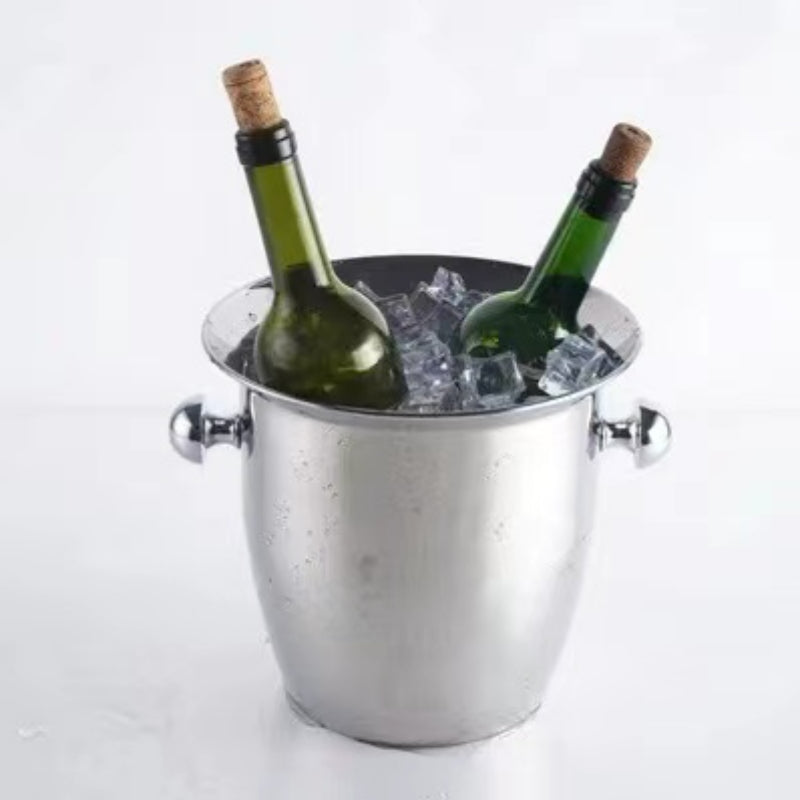 2L 5L Stainless Steel Thicken Ice Bucket Red Wine Ice Bucket Champagne Beer Bucket for Bar