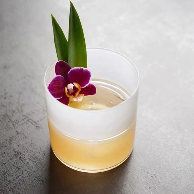 Wholesale Old Fashion Design 410ml  Engraved Glass Cup Clear Juice Water Drinking Glass Tumblers