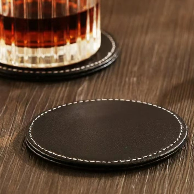 High Quality Coasters Coffee Tea Cup Leather Coasters for Drinks