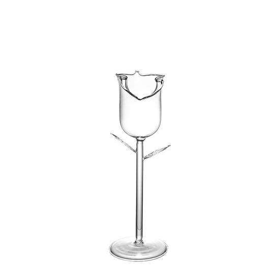 Unique Creative Rose Shaped Goblet Wine Glass,75 ML Cute Rose Flower Design Wine Glass