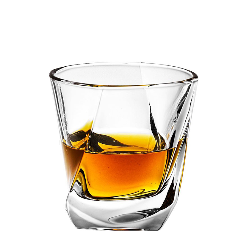 230ML Customized Luxury Lead Free Crystal Heavy Base Square Whiskey Glass