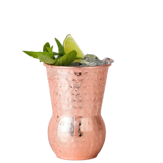 Hammered Copper Plated Hourglass Tumbler Moscow mule Mug