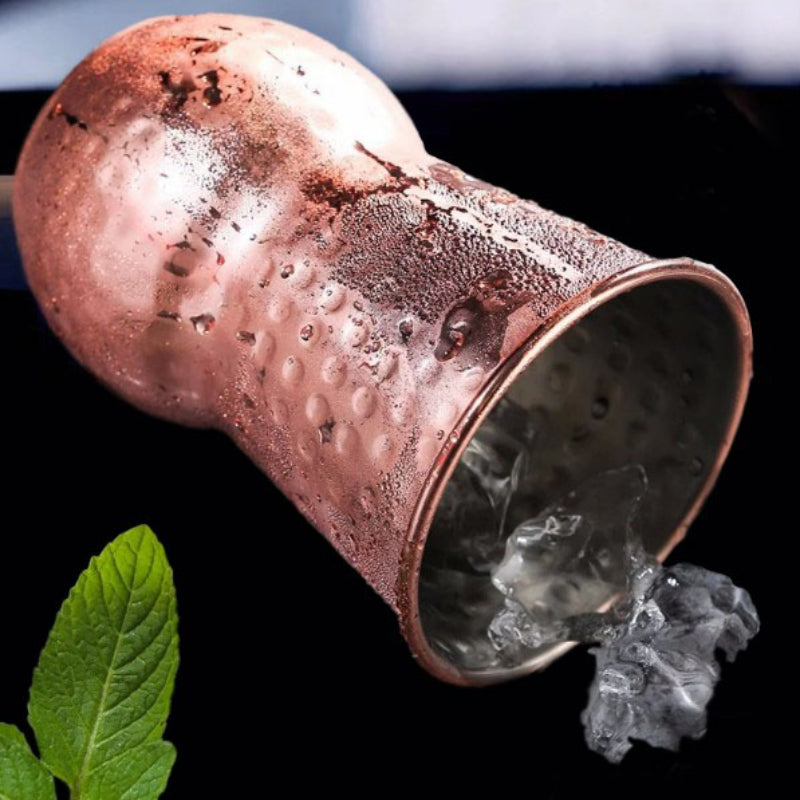 Hammered Copper Plated Hourglass Tumbler Moscow mule Mug