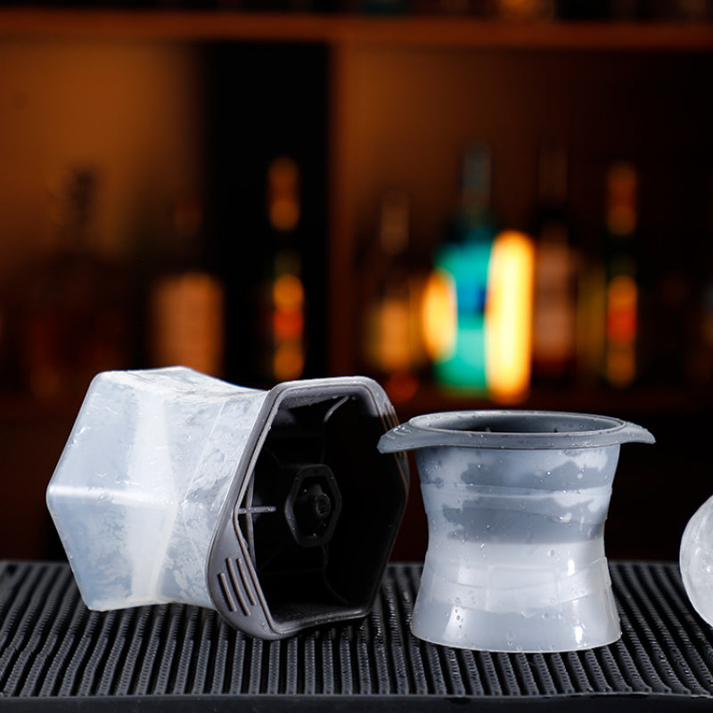 Polygon Silica Gel ice ball mold large round whisky ice maker size ice ball maker machine