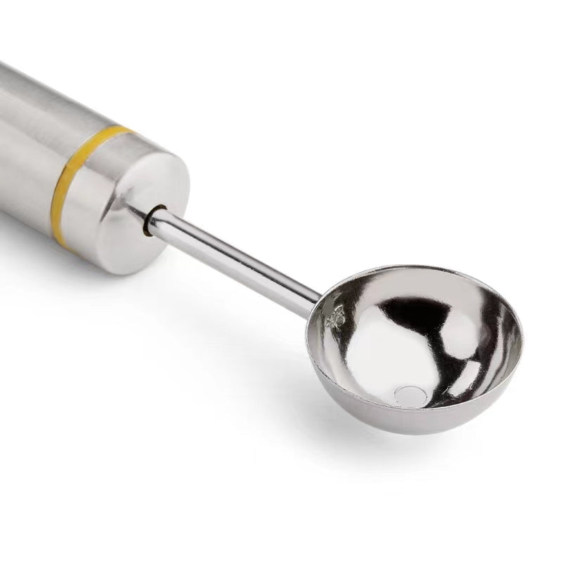 Double Head Stainless Steel Fruit Divider Watermelon Scoop Ice Cream Scoop Stick Carving Tool