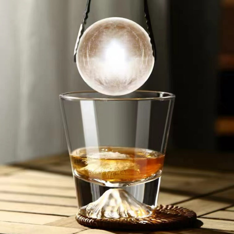 Snow Mountain Handmade Creative Fujiyama Crystal Whiskey Drinking Glass Tumbler Cup
