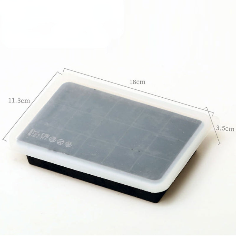 Silicone Ice Mold,Premium Ice Cube Trays Square Ice Box with Lid