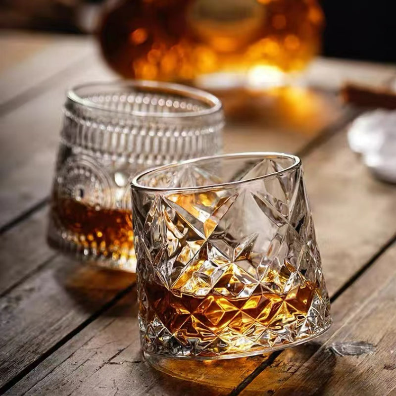 250ML-Slanted Rocking Whiskey Glass