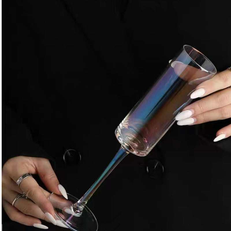 Pearly Iridescent Tinge Champagne Glasses Crystal Cup Champagne Wine Glasses