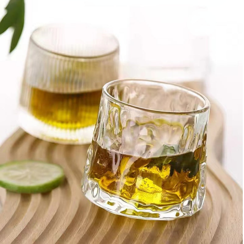 160ML-Creative Crystal Thickened Personality Classical Revolving Glass Nordic Whisky Glass Foreign Wine Glass