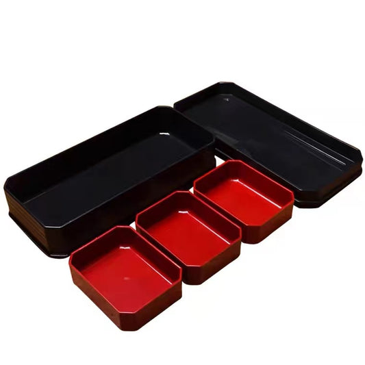 Bar Divided Fruit Plate Three-Compartment Snack Plate Snack Snack Plate Platter Commercial Imitation Porcelain Fruit Salad Bowl