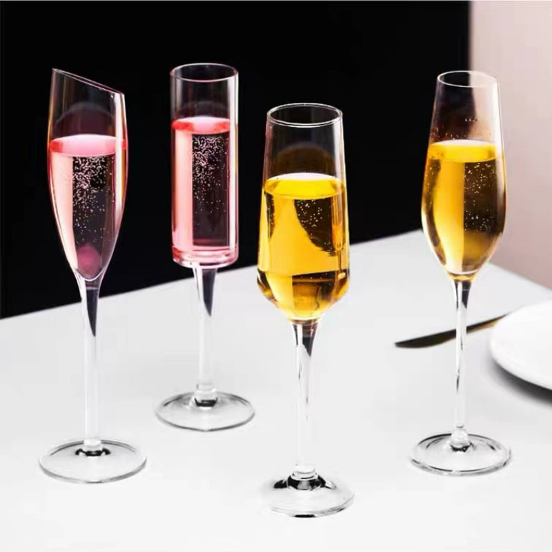 Vintage Champagne Glasses Clear Crystal Tasting Glasses for Wedding Party