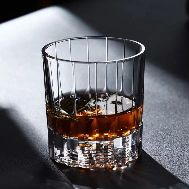 Vintage Thick Bottom Crystal Glass Whiskey Glass