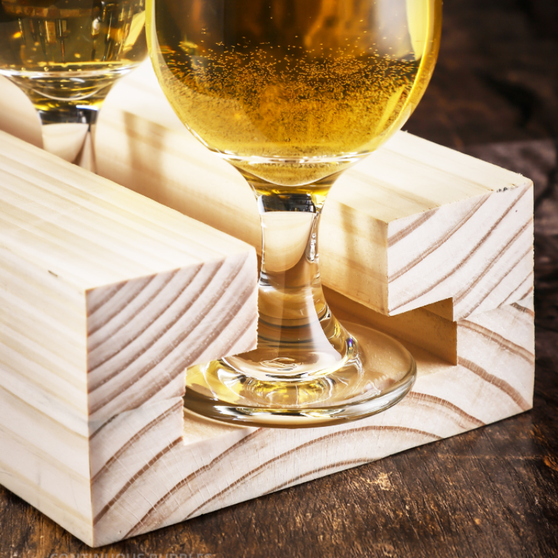 Wooden Rack Wine Glass Rack Glass Craft Beer Mug Pine Wood Cup Plate Creative Bar Clear Bar Beer Mug Holder