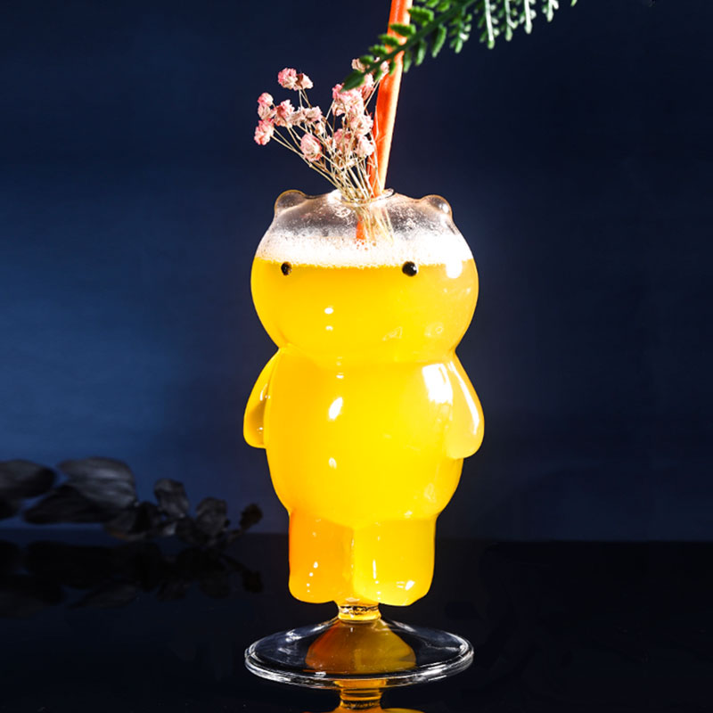 Creative Bear Cocktail Glass Martini Glasses Mojito Glass for Home Wedding Party Bar