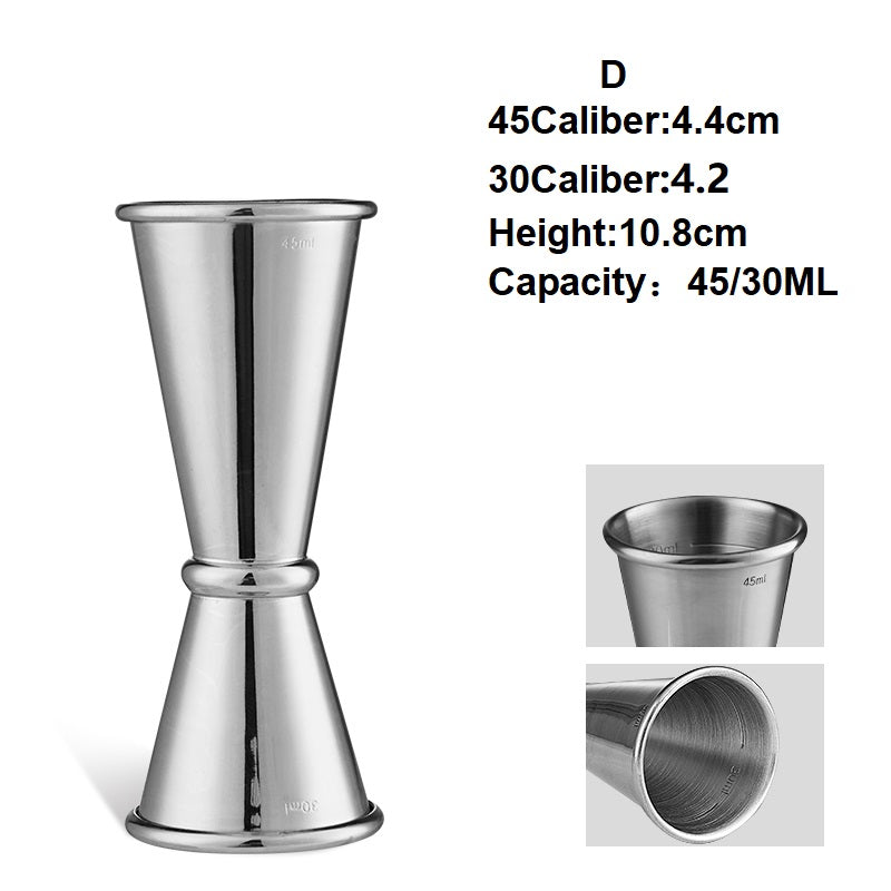Japanese Style 30/45ml Double Gold Jigger Measuring Cup Stainless Steel Jigger Bar Tools