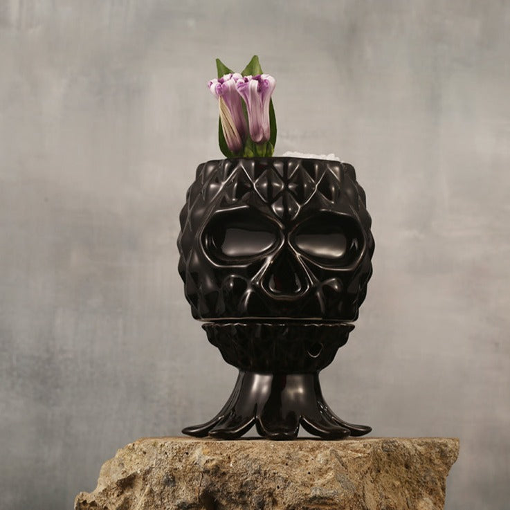 Flower Face Painted Skull Personalized Cocktail Glass Molecular Bartender North American Special Ceramic TIKI Cup