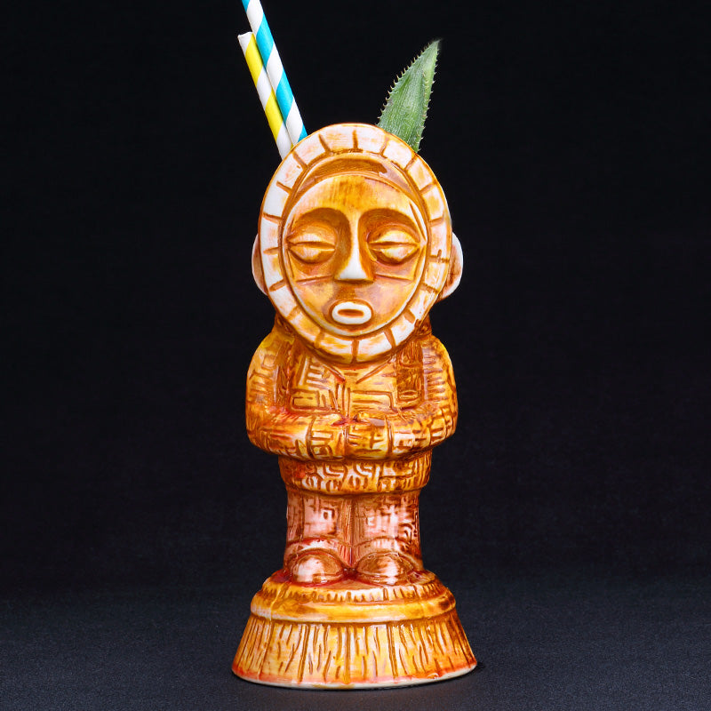 Bar Tiki Cup Personality Hawaiian Cocktail Cup Creative Cup Ceramic Cup Tiki Big Face Doll Cup