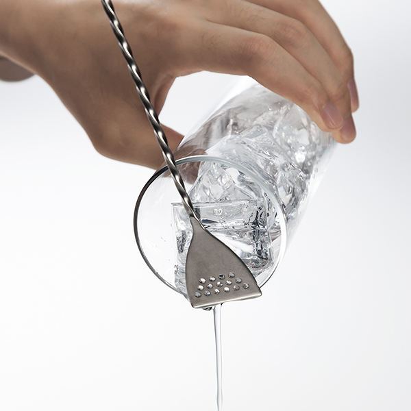 Multi-functional Mixing Bar Spoon with Strainer Tip