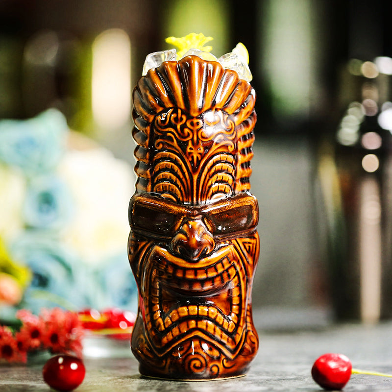 Bartender Hawaiian Style Straight MCKAY Statue TIKI Ceramic TIKI Cup Personality Cocktail Cup