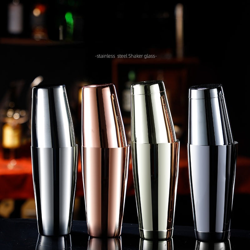 Stainless Steel Shaker Black,Silver,Gold,Rose Gold Boston Shaker Metal Shaker Tins Professional Bartender