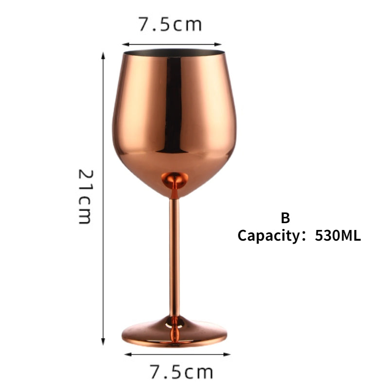 High Quality 530ML Stainless Steel Metal Stem Wine Cup for Cocktail,Martini