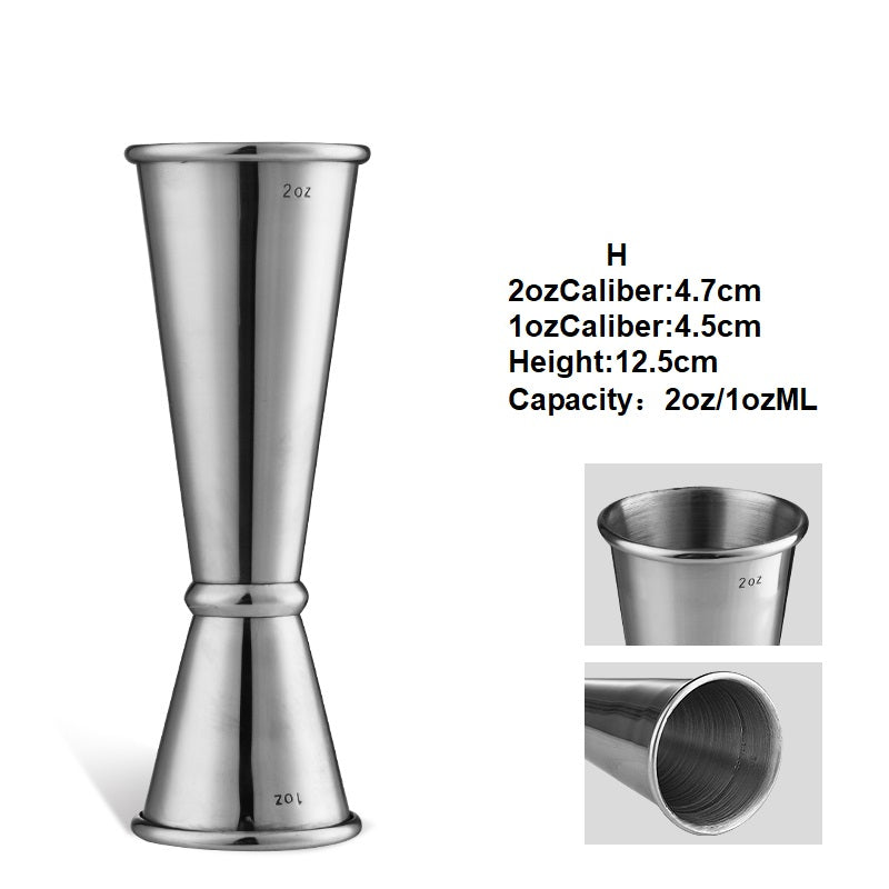 Japanese Style 30ml/60ml Double Gold Jigger Measuring Cup Stainless Steel Jigger Bar Tools