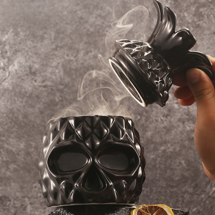 Flower Face Painted Skull Personalized Cocktail Glass Molecular Bartender North American Special Ceramic TIKI Cup