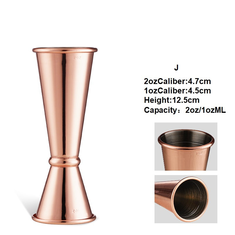 Japanese Style 30ml/60ml Double Gold Jigger Measuring Cup Stainless Steel Jigger Bar Tools